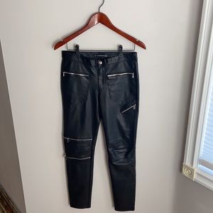 ZARA Vintage Pleather Zipper Pants
